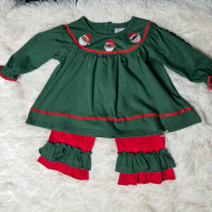 Santa Evergreen Ruffle Set