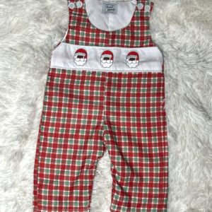 Santa Plaid Overalls
